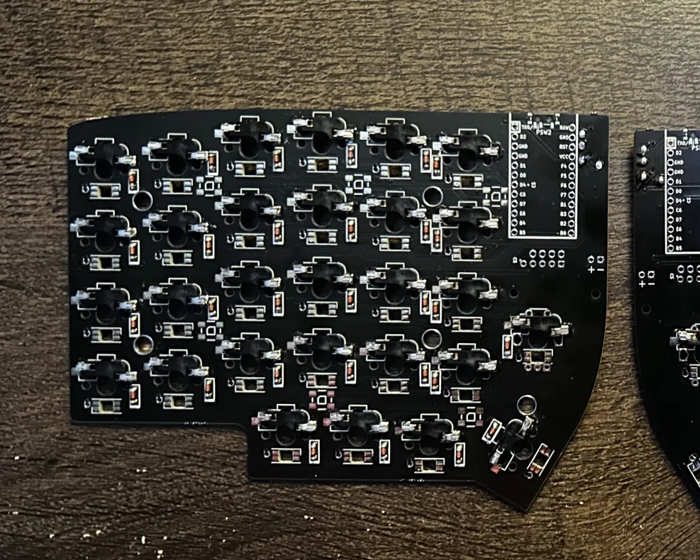 Lily58 Hotswap Sockets